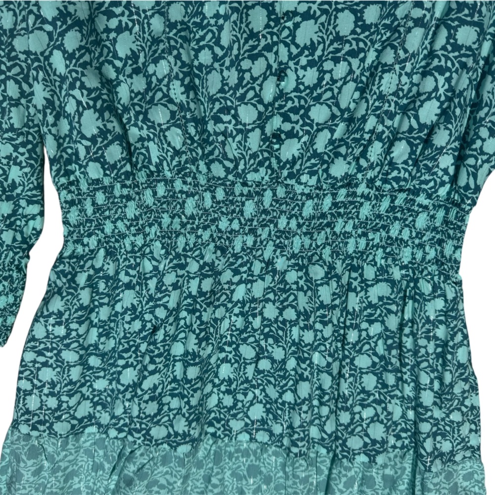 Vineyard Vines Teal Dress Cinched - Size Medium - Picture 6 of 6